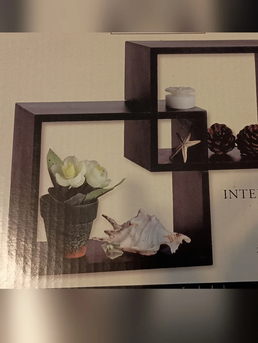 Interiors by Design Brown Floating Wall Display Shelves